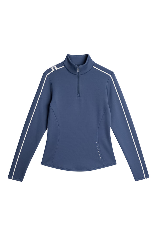 Nefe Quarter Zip Mid Layer / Vintage Indigo