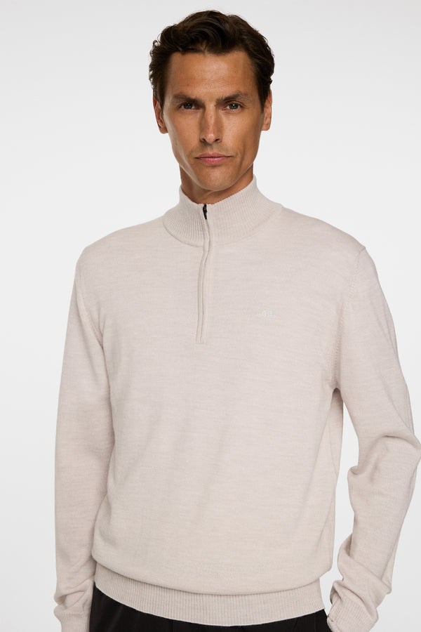 Kiyan Merino Quarter Zip / Moonbeam Melange