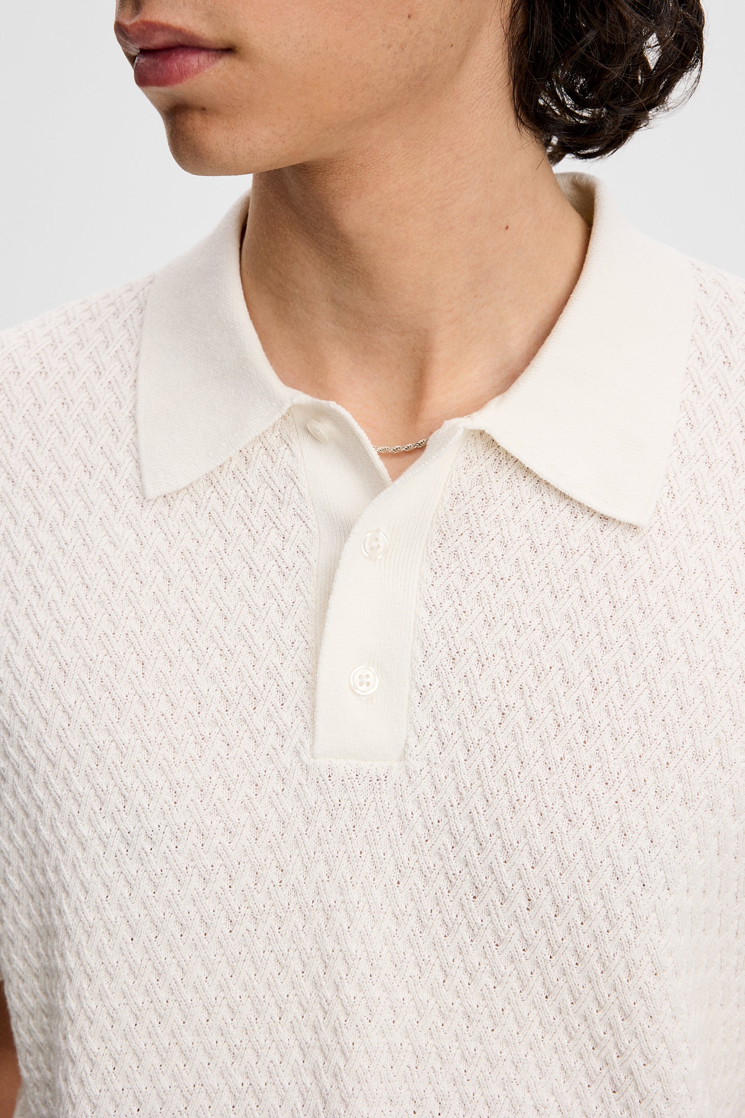 Jacques Structure Knit Polo / Tofu | J.Lindeberg Official