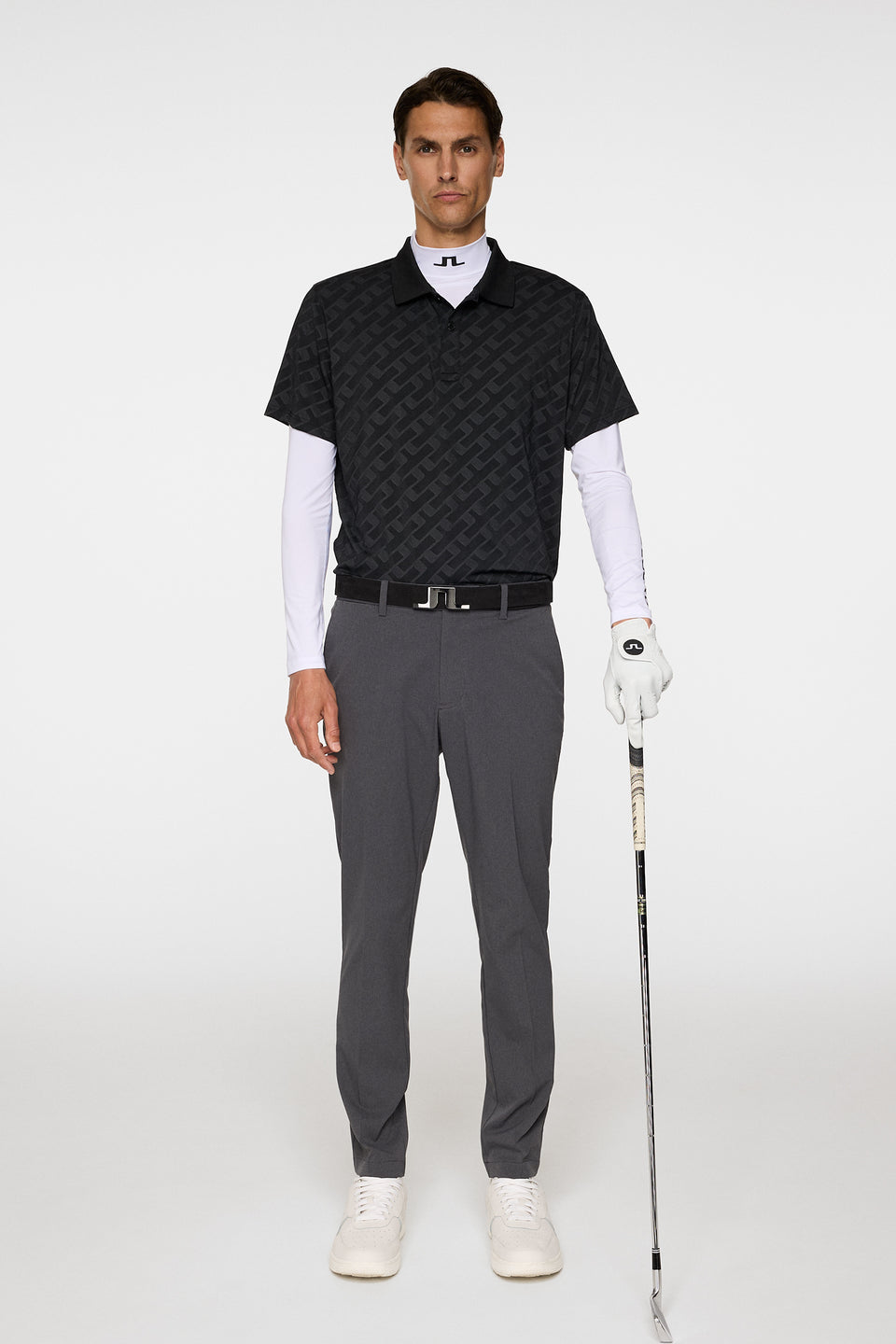 Bison Jacquard  Polo / Black