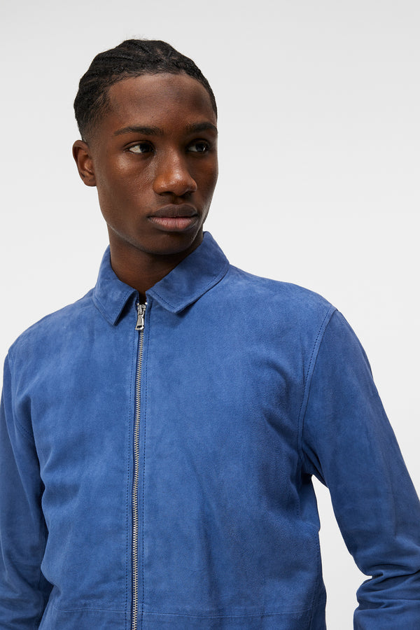 Jonah WR Suede Overshirt / Bijou Blue
