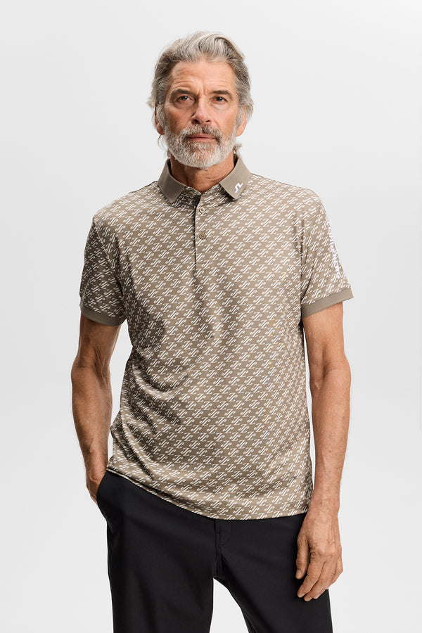 Tour Tech Print Polo / Cardi Jacquard S Brindle