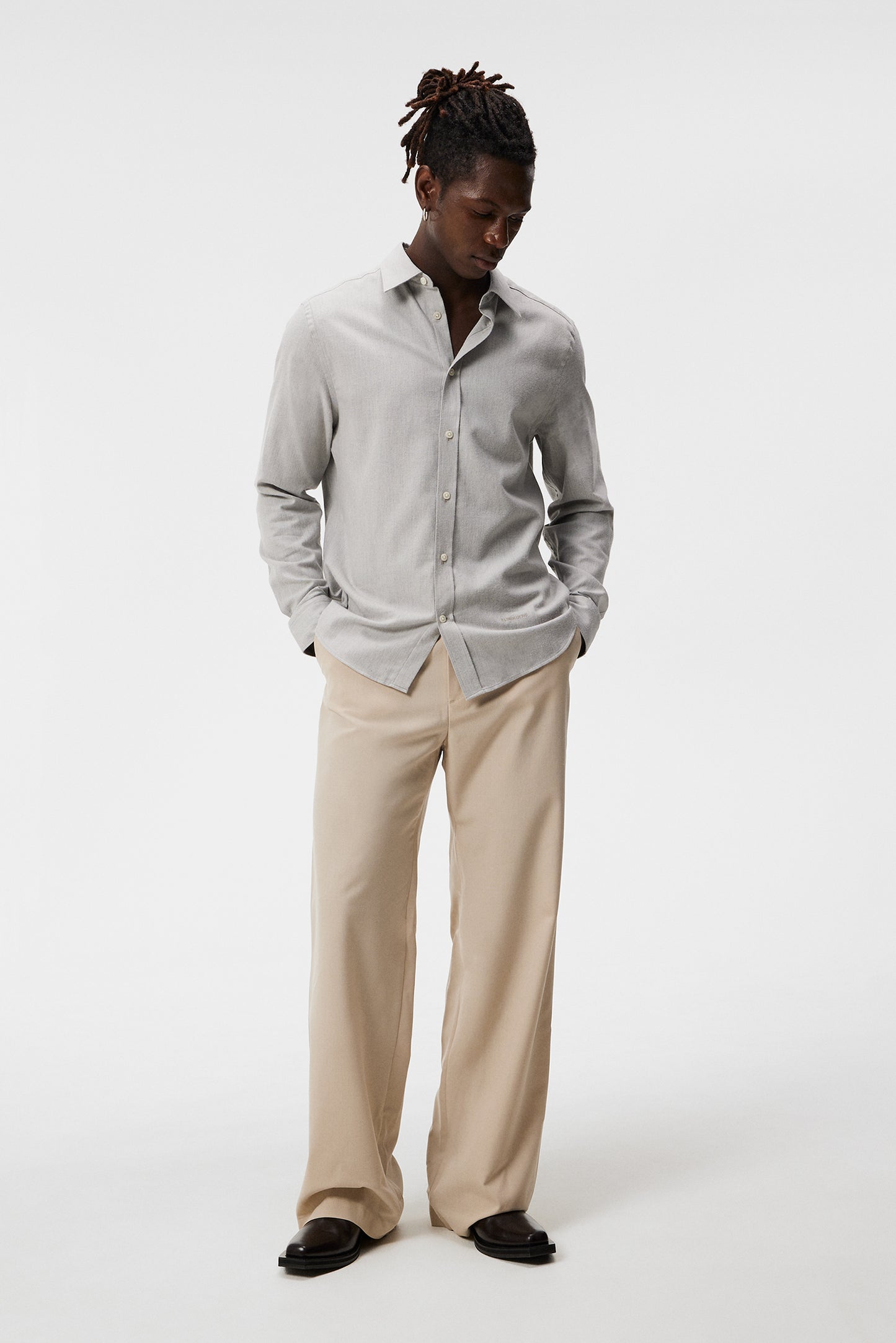 Light Flannel Slim Shirt / Light Grey – J.Lindeberg
