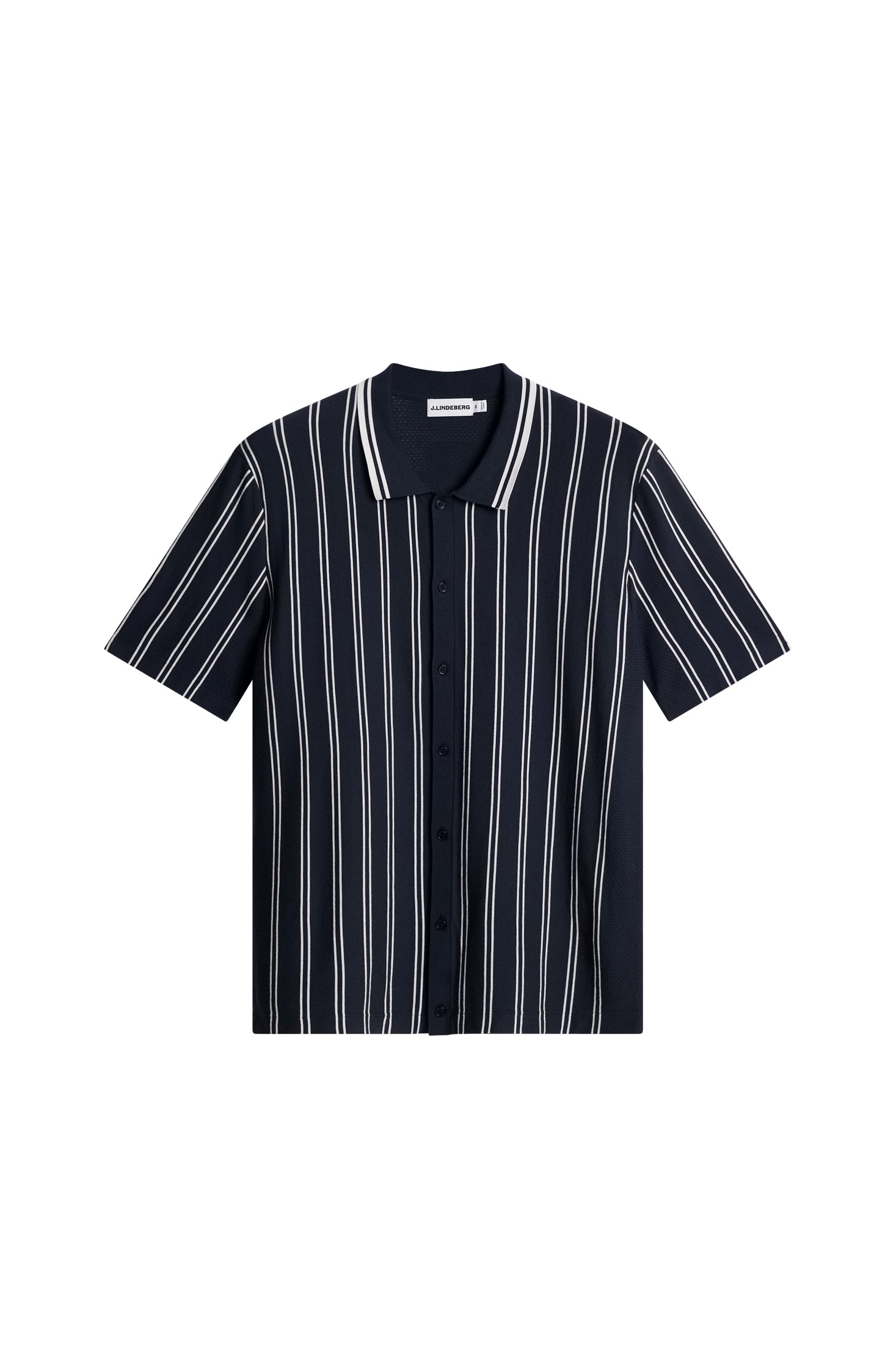 J.LINDEBERG ネイビー ストライプ ノースリーブシャツ Rue Knit SS Shirt / JL Navy – J.Lindeberg EU