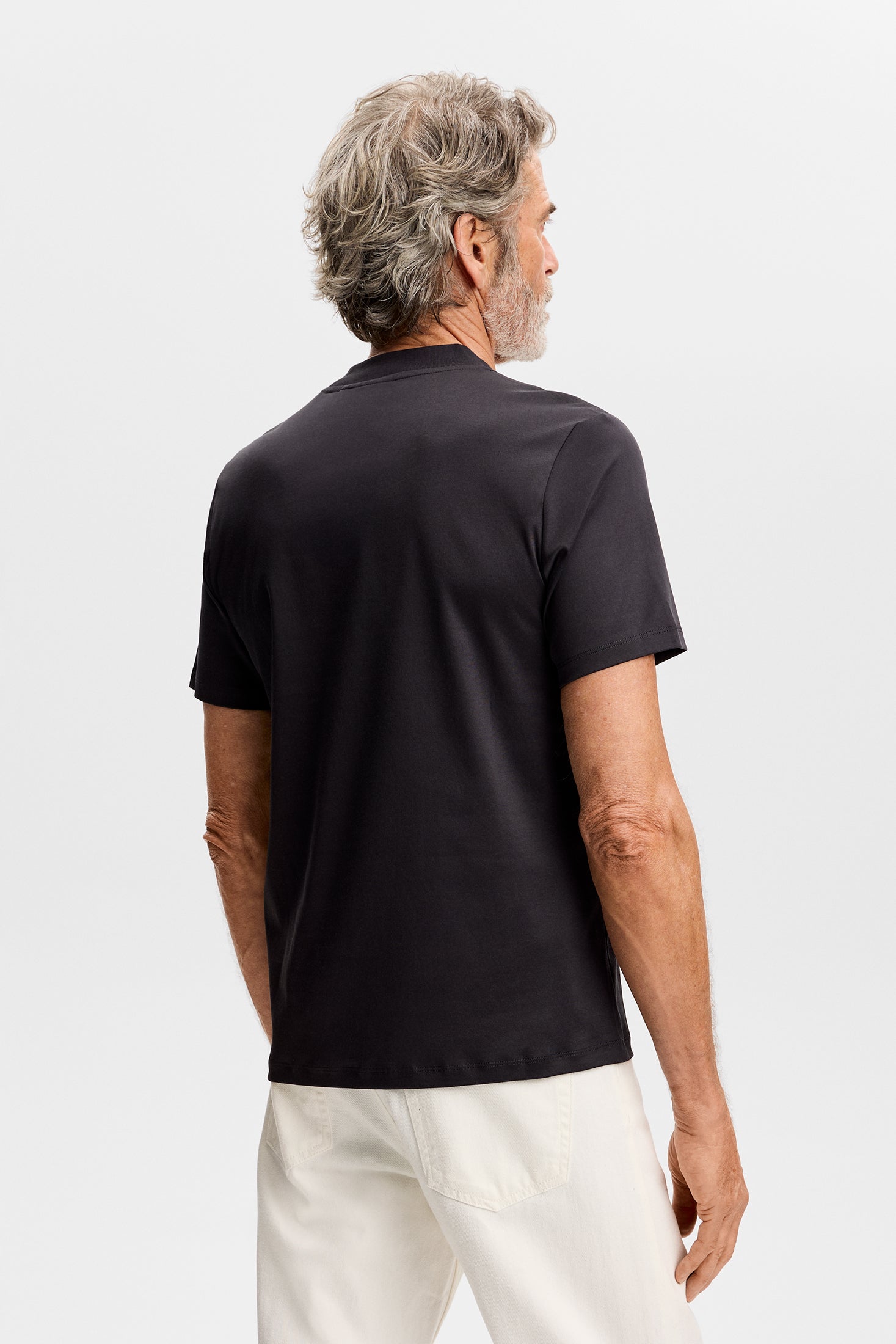 Ace Mock Neck T-Shirt / Black | J.Lindeberg Official