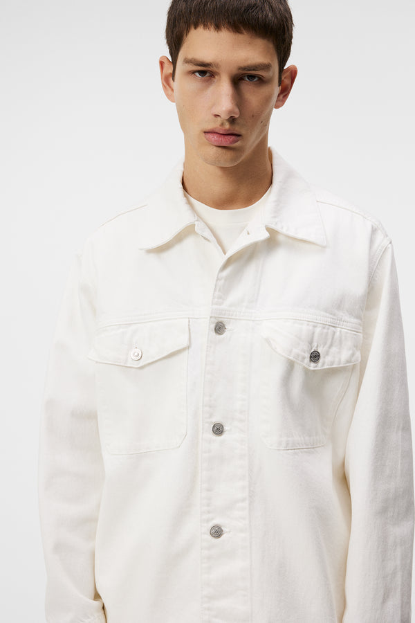 Hunt Ecru Denim Overshirt / Cloud White