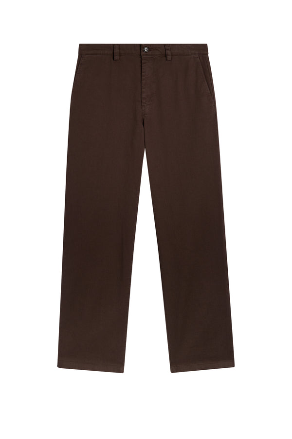 Devyn Straight Cotton Pants / Seal Brown
