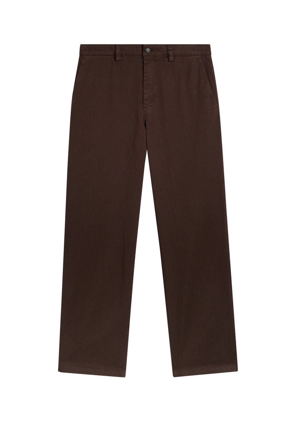 Devyn Straight Cotton Pants / Seal Brown