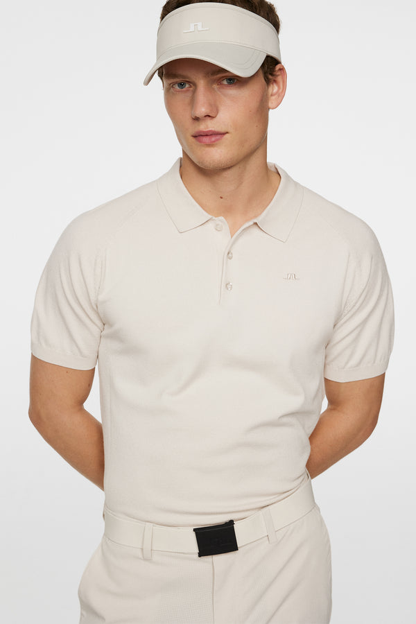 Martines Knitted Polo Shirt / Moonbeam