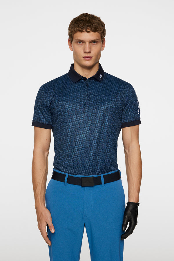 Tour Tech Print Polo / Shadow Bridge Navy S