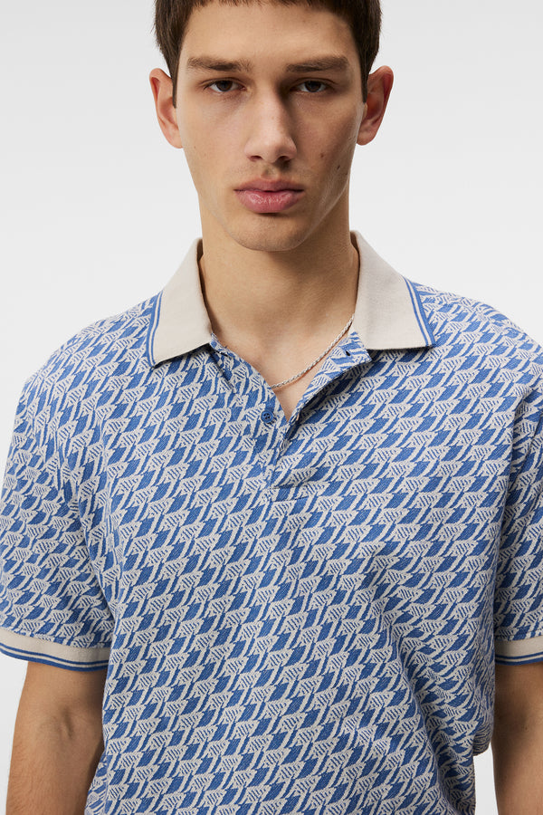 Devon Jacquard Polo / Bijou Blue