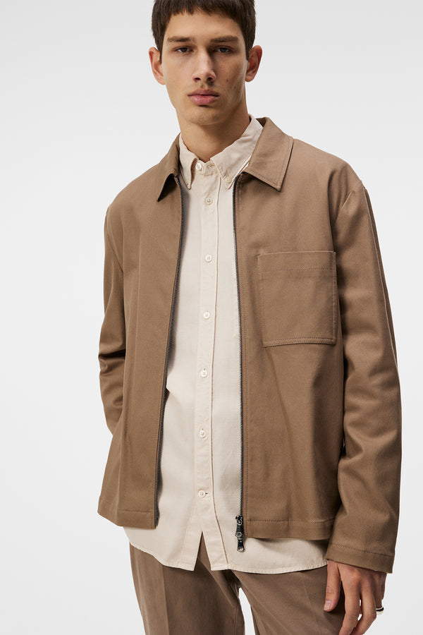 Julius Cotton Twill Overshirt / Walnut