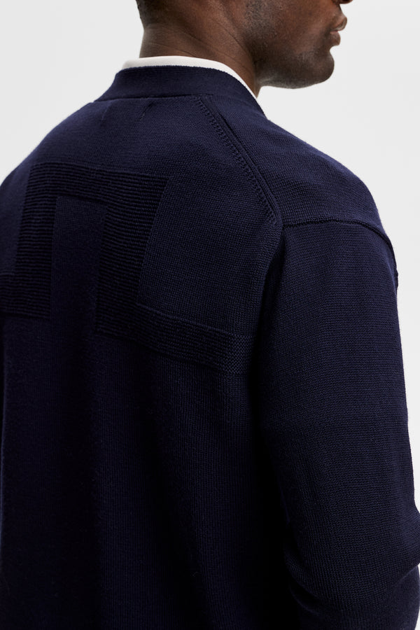 Jared Merino Cardigan / JL Navy
