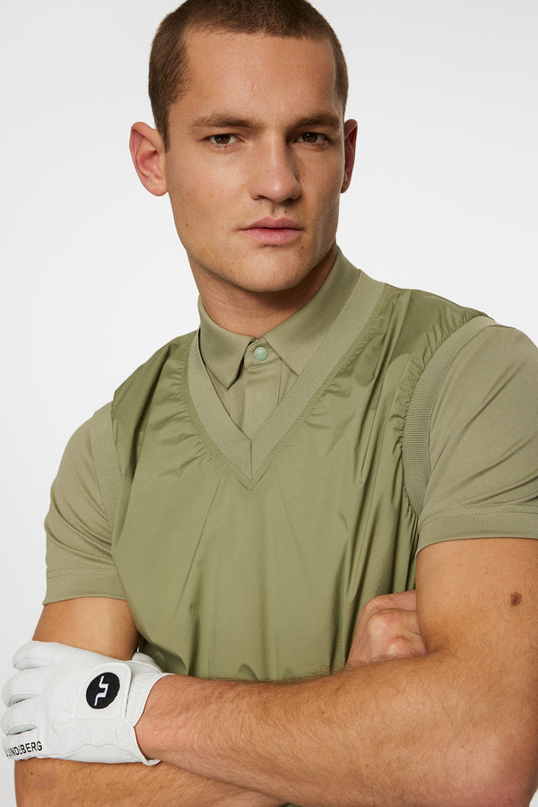 Hybrid Vest Windbreaker / Oil Green
