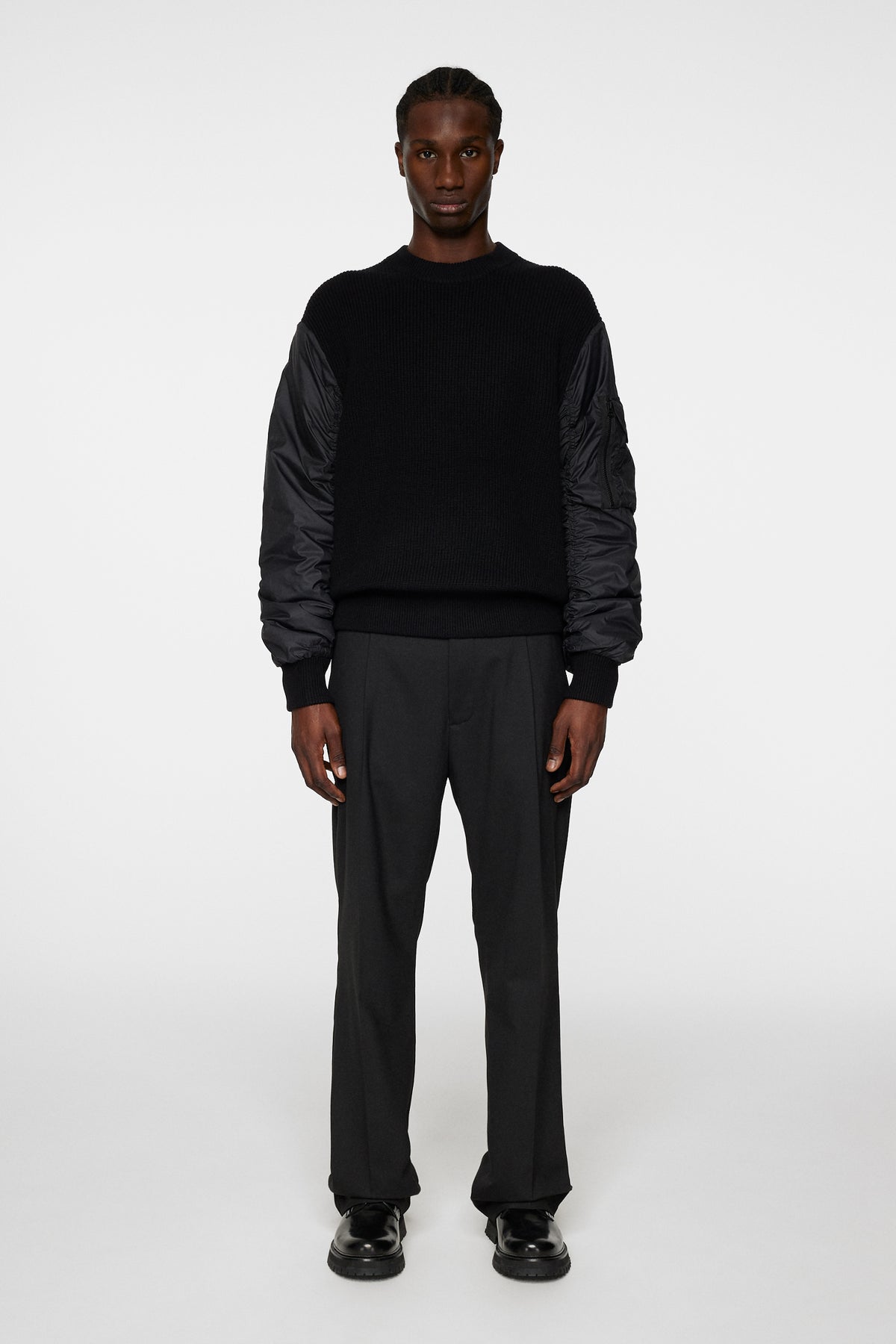 Bow Bomber Knit Hybrid / Black