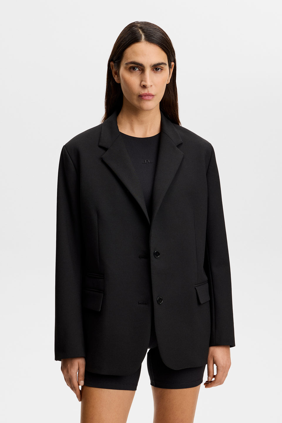 Amanda Compact Stretch Blazer / Black