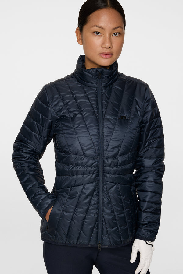 Marble Quilted Jacket / JL Navy