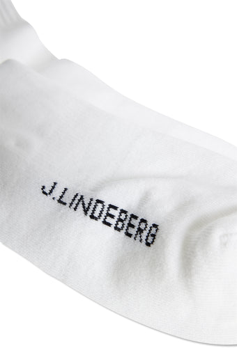 a white sock with black text on it