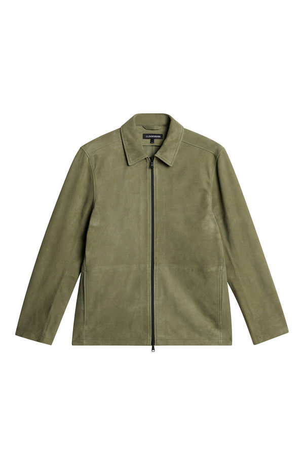 Jonah WR Suede Overshirt / Olivine