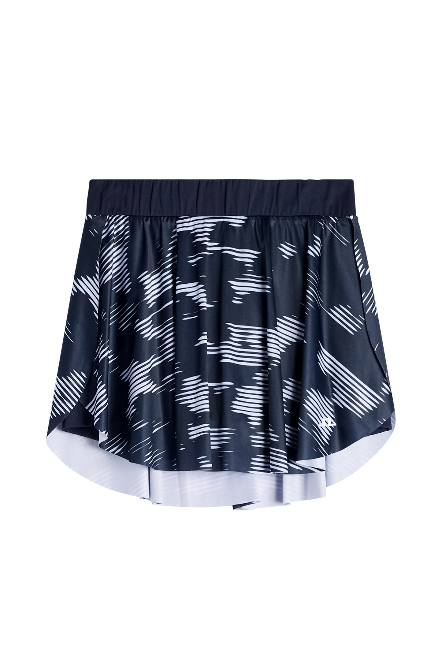 Vooraanzicht: Feilia Print Skirt met grafische print, elastische tailleband en Bridge-logo op de zoom.