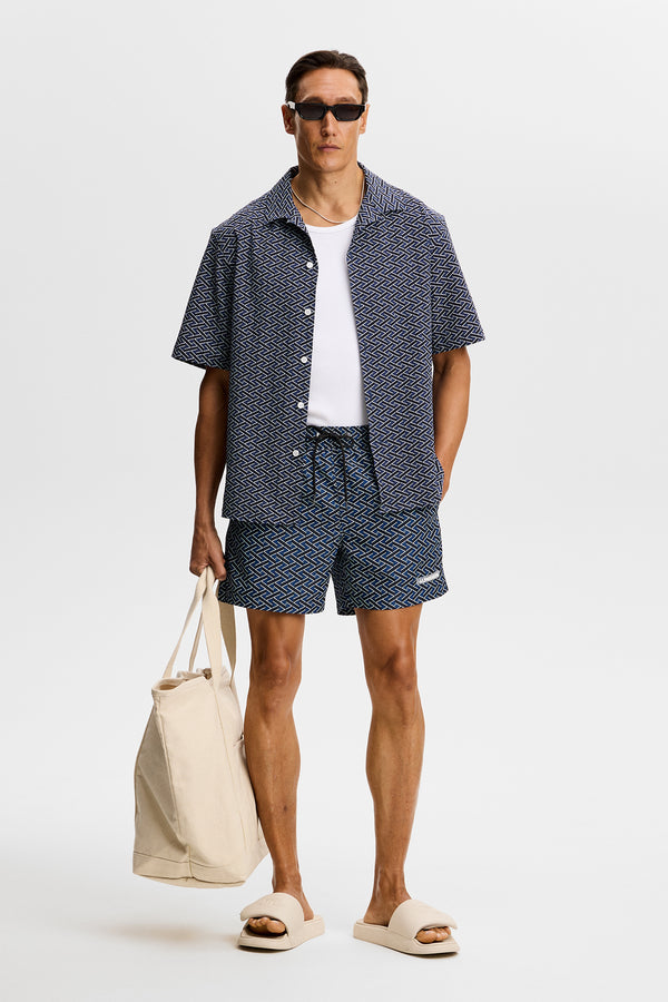 Donso Geo Resort Shirt / Ladder Estate Navy S