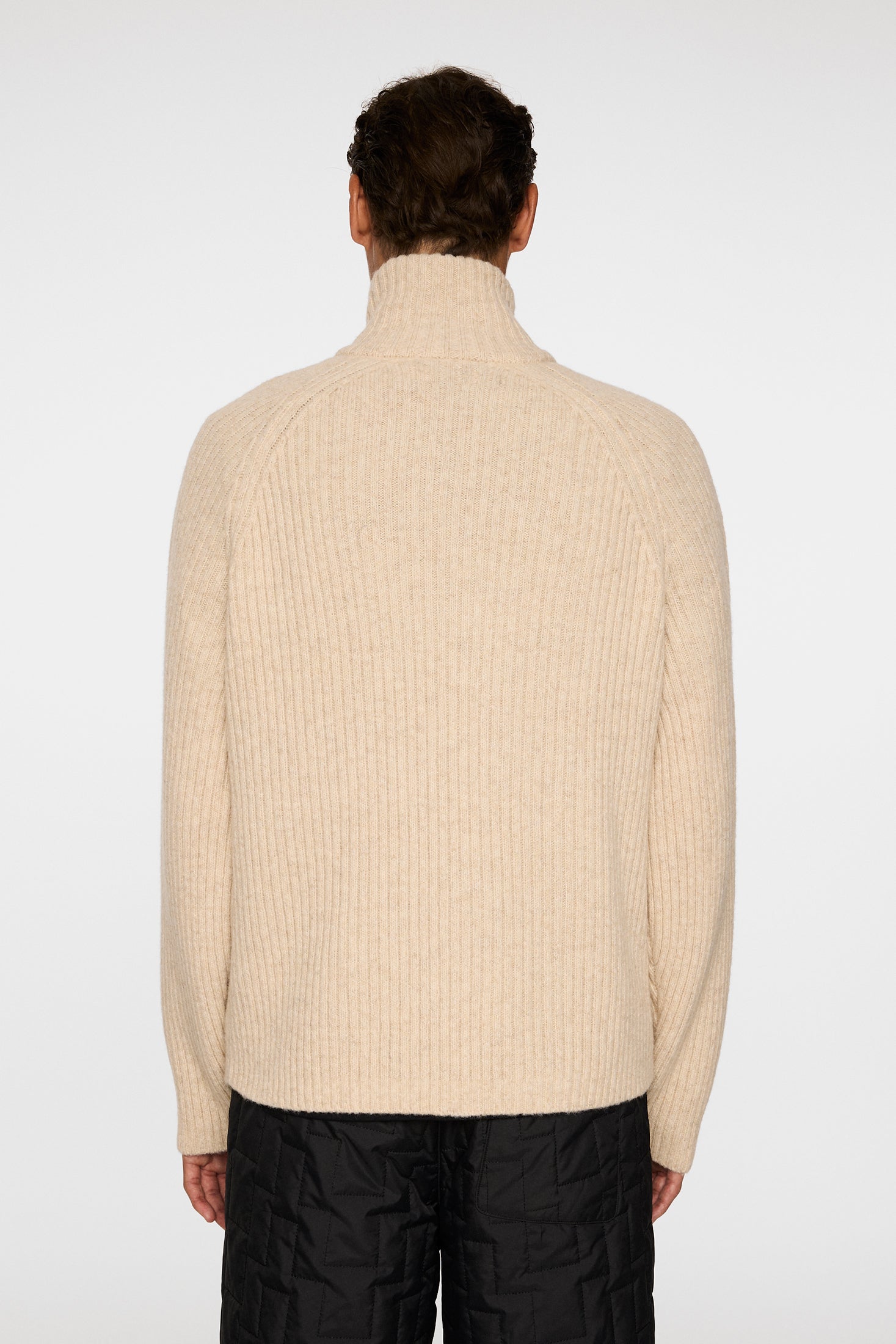 Victor Zip Wool Sweater / Moonbeam Melange – J.Lindeberg