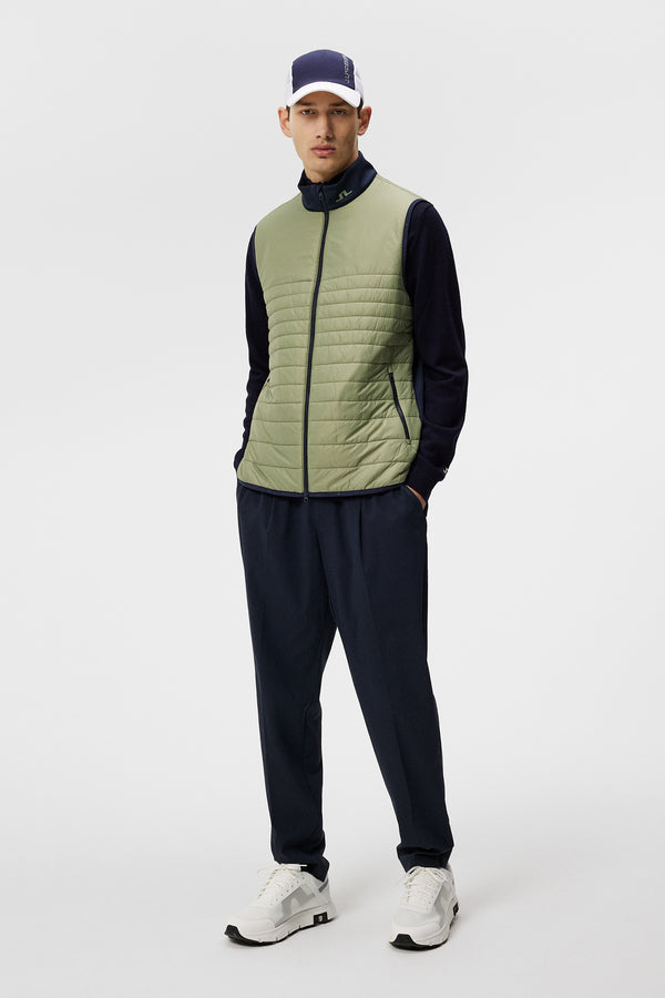 Martino Quilt Hybrid Vest / Oil Green
