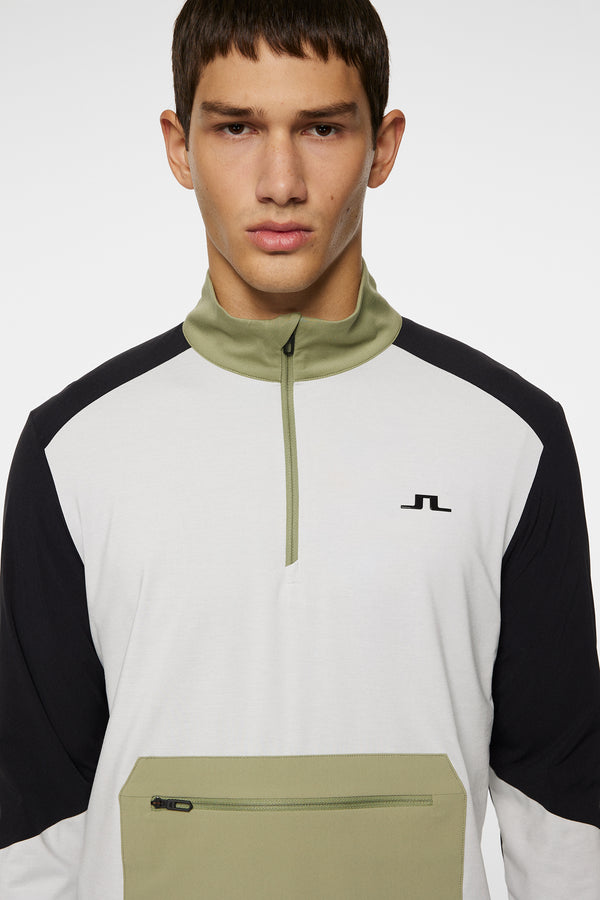 Matias Zip Mid Layer / Light Grey Melange