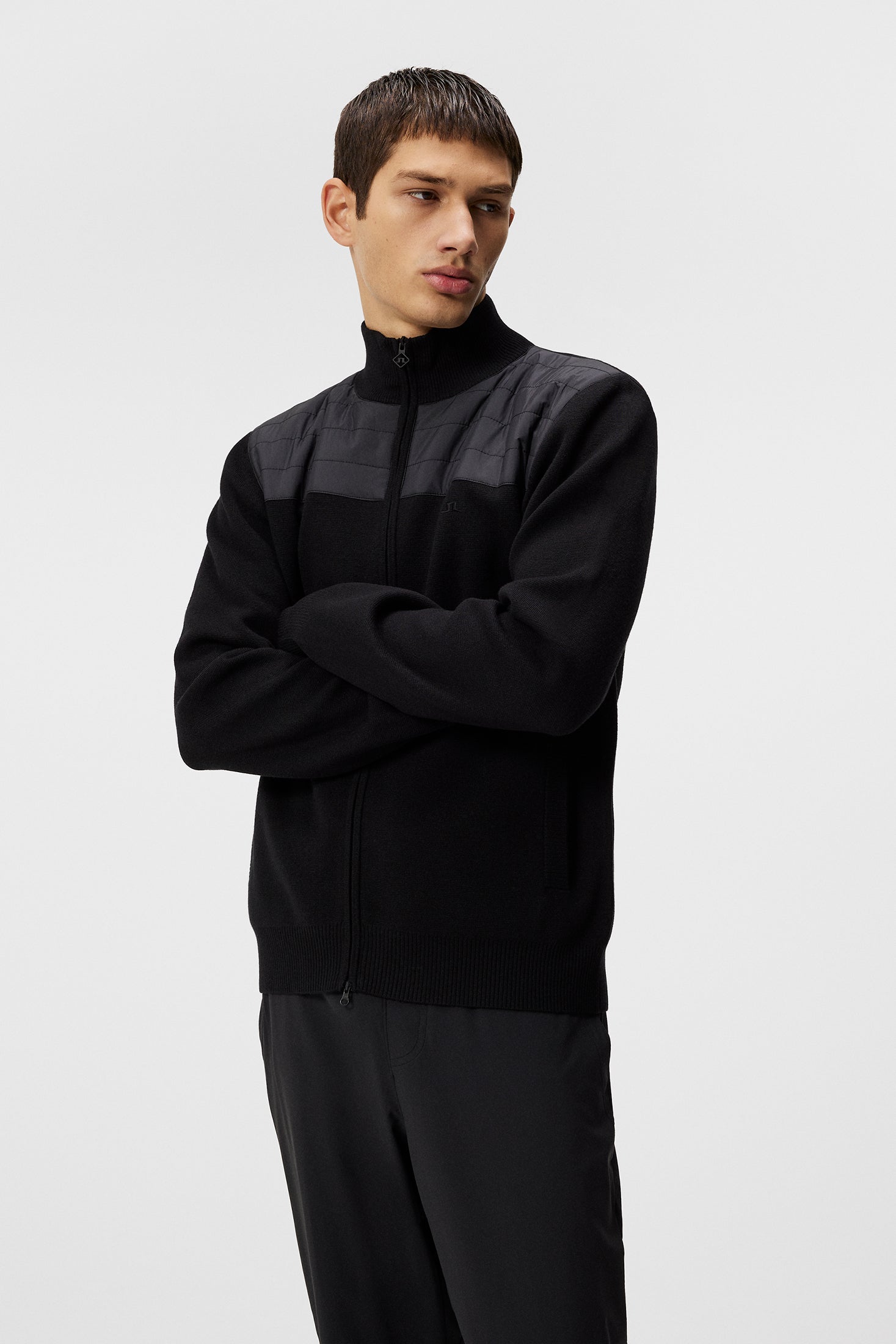 Bridge Knitted Hybrid Sweater / Black – J.Lindeberg