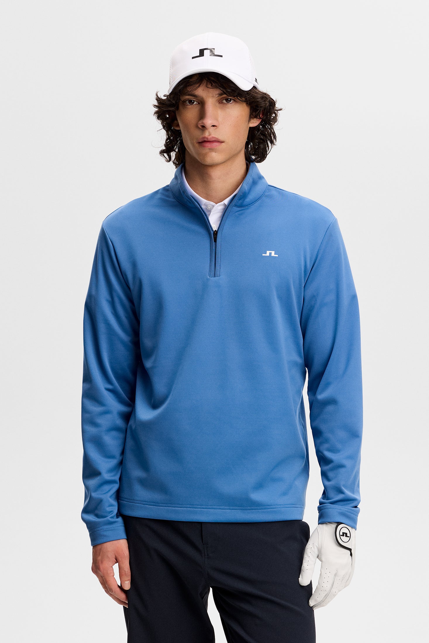 Clide Quarter Zip Mid Layer / Federal Blue | J.Lindeberg Official