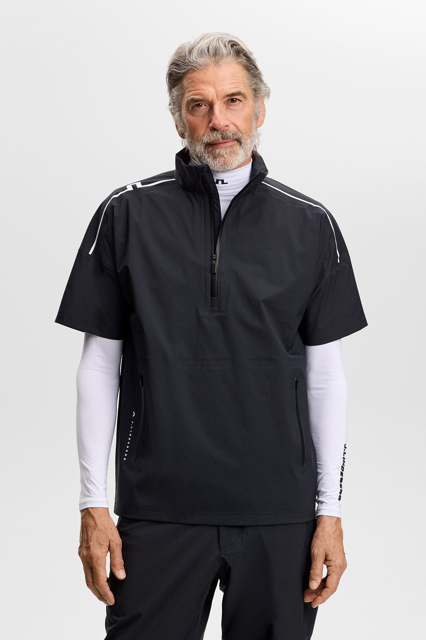 J.Lindeberg ブラック ロングスリーブシャツ サイズ44 Shay Rain Shirt / Black | J.Lindeberg Official