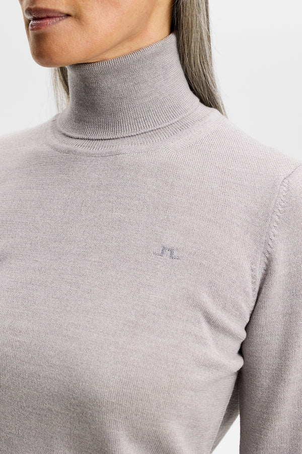Anja Knitted Turtleneck / Light Grey Melange