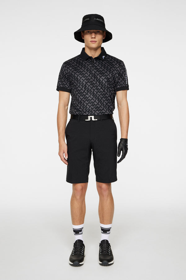 Tour Tech Reg Fit Print Polo / Bias Bridge Black