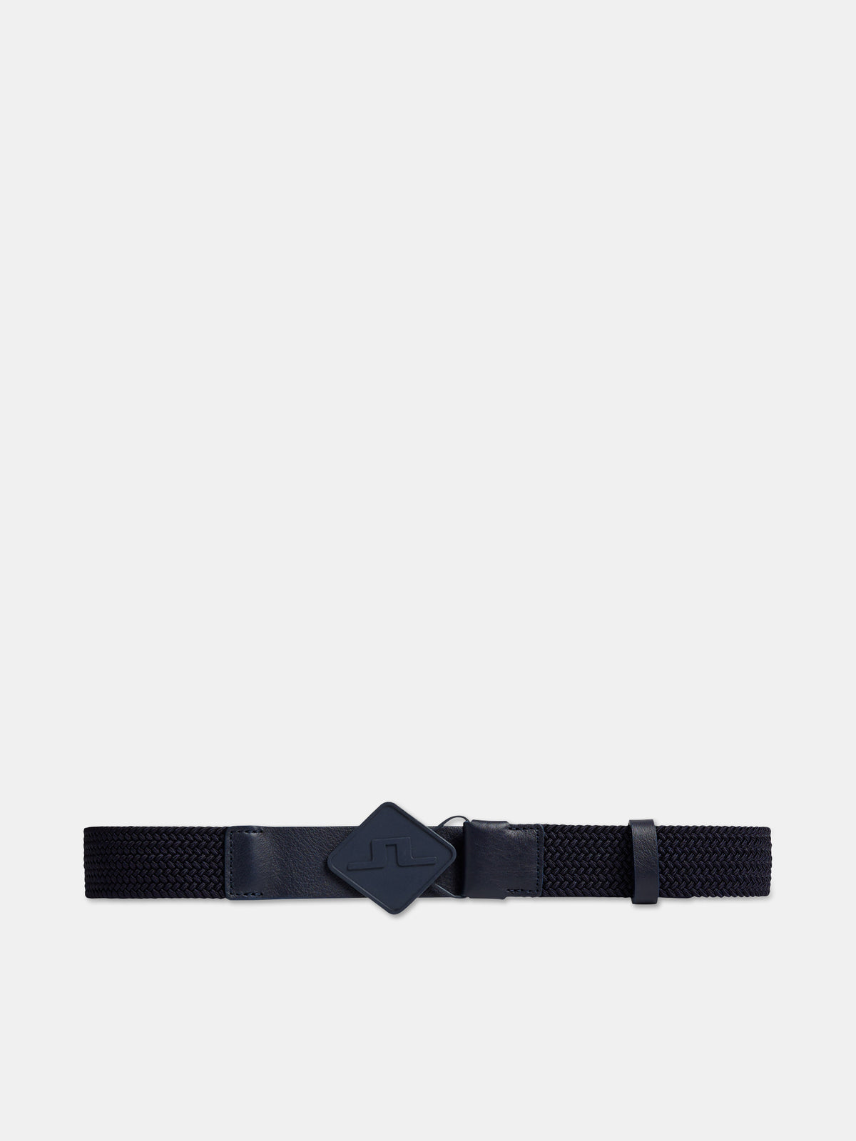Diamond Ealstic  Leather Belt / JL Navy