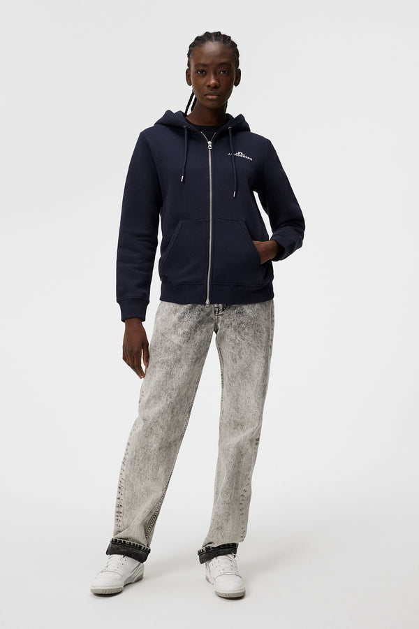W Alpha Zip Hood / JL Navy