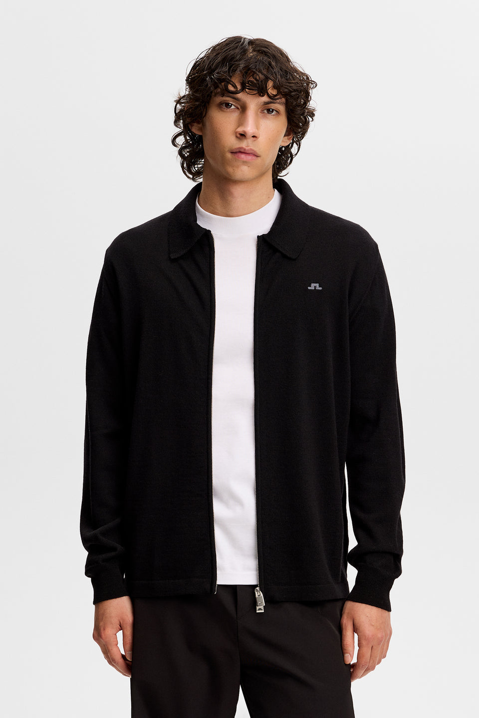 Kaleb Merino Cardigan / Black