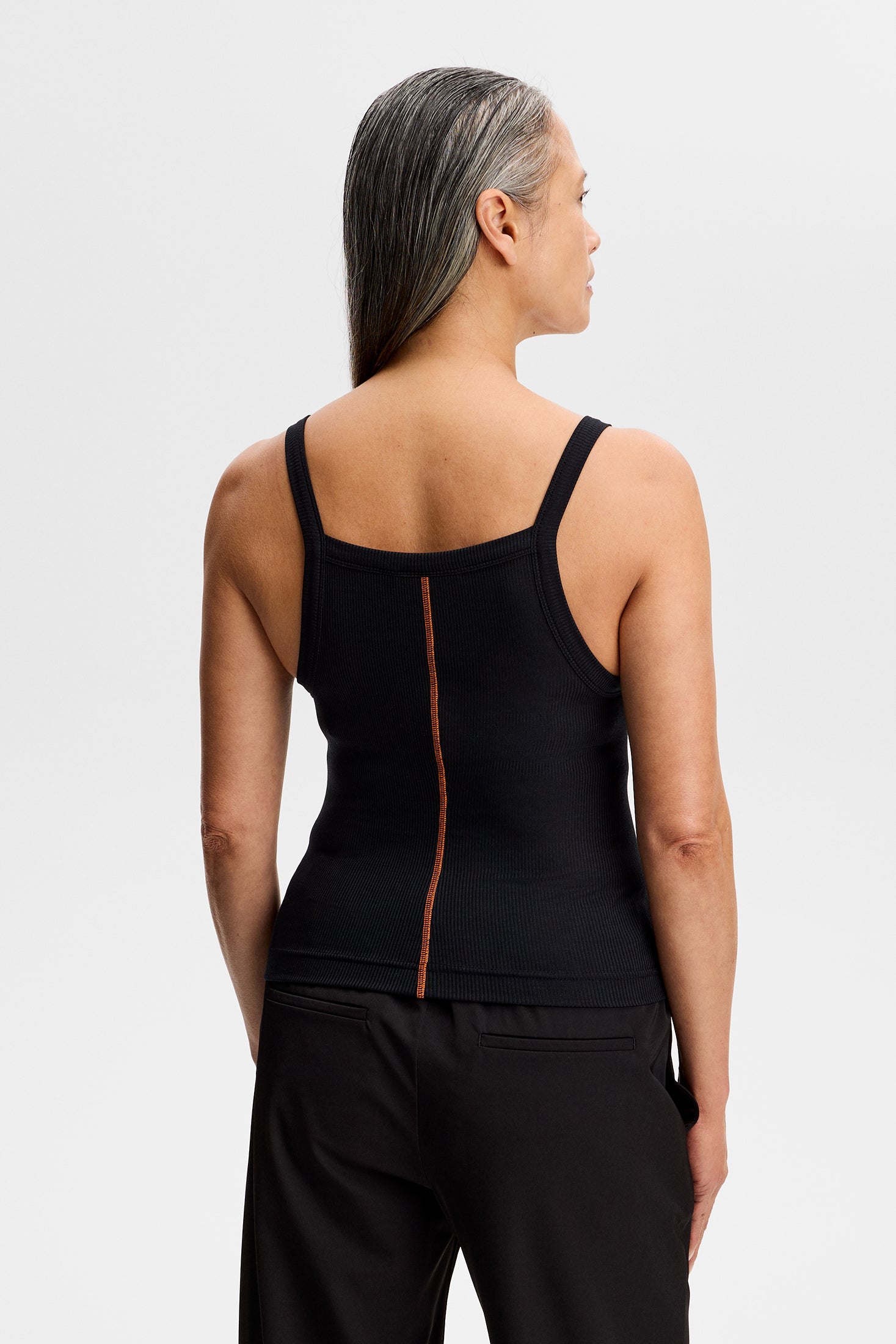 Meira Rib Tank Top / Black | J.Lindeberg Official