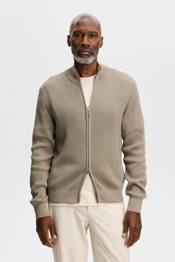 Alexis Full Zip Cardigan / Brindle