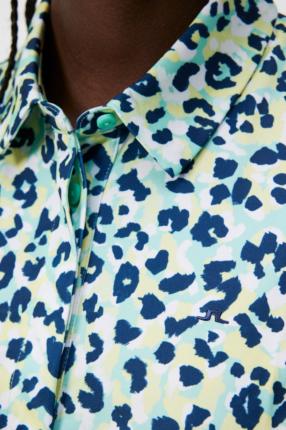 Dena Print Sleeveless Top / Leopard Aruba Blue