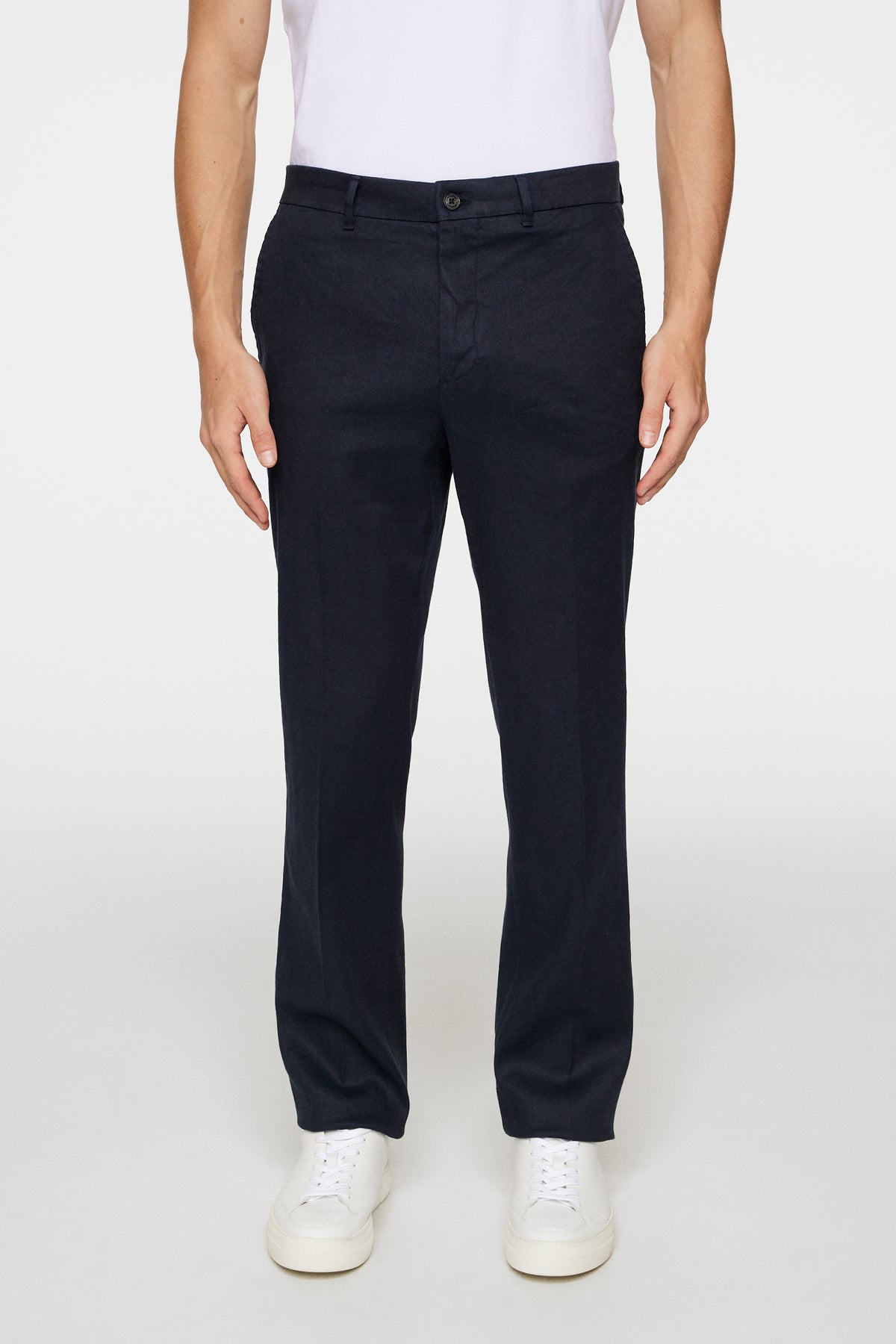 Lois C Linen Stretch Pants / JL Navy
