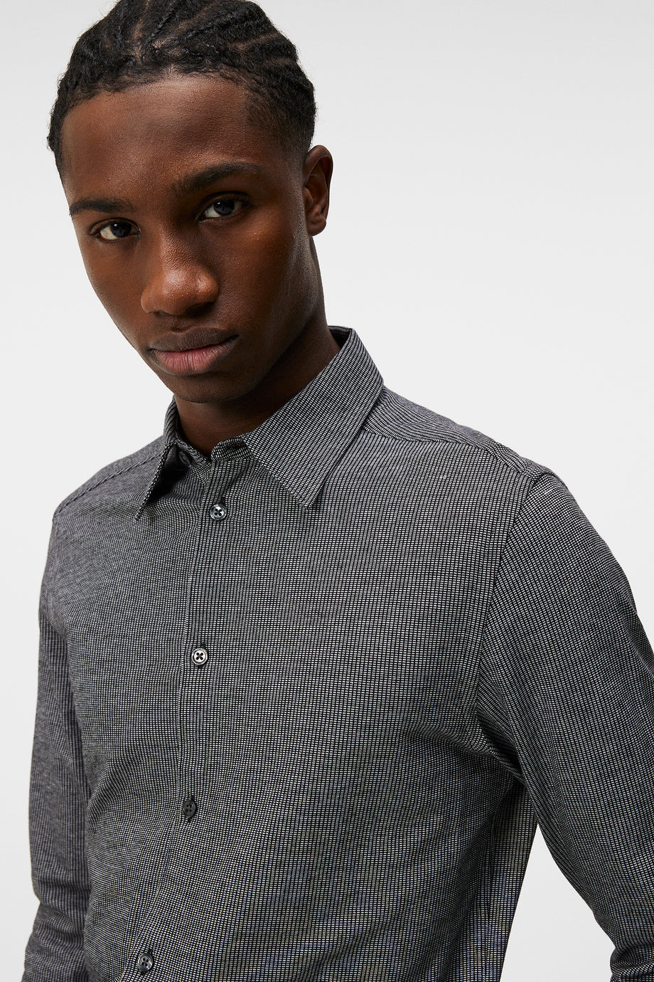 Marlon LS Jersey Slim Shirt / Black