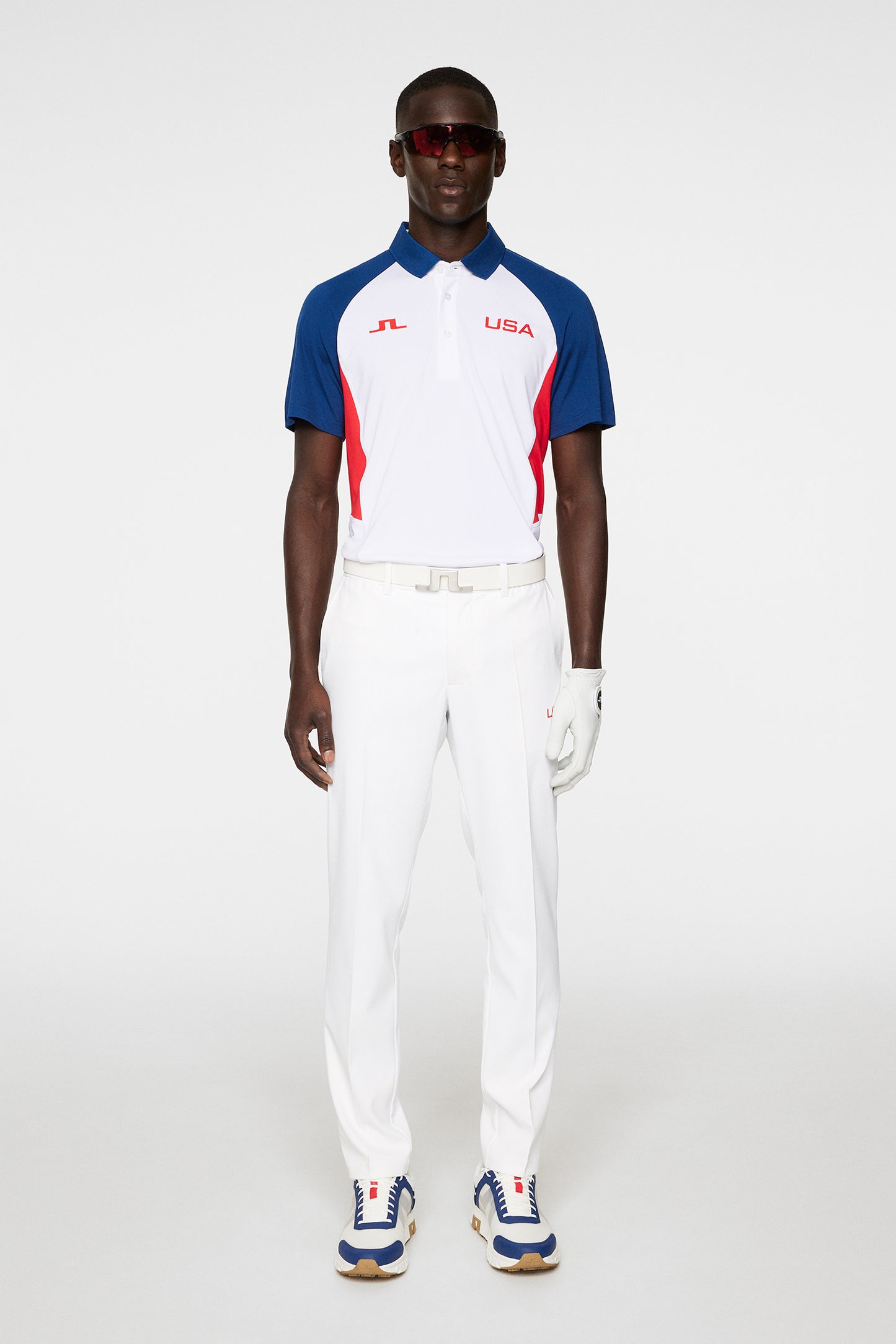 Yannick Color Block Polo / White