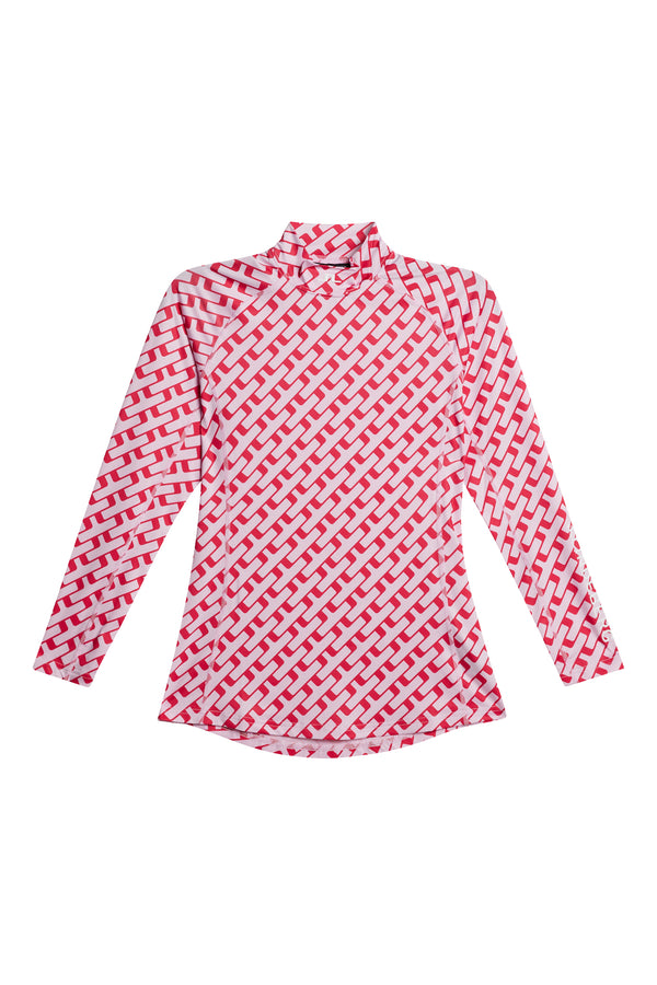 Ella Print Compression Top / Tour Geo Pink M