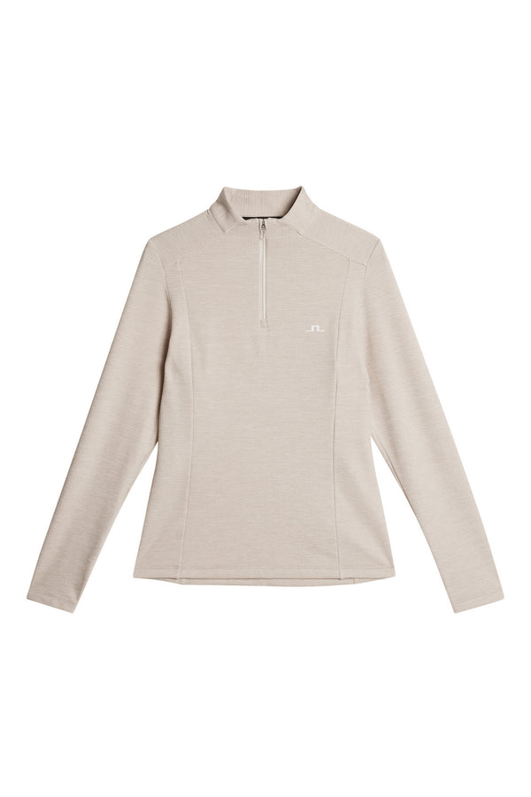 Steffi Quarter Zip Mid Layer / Beige Melange