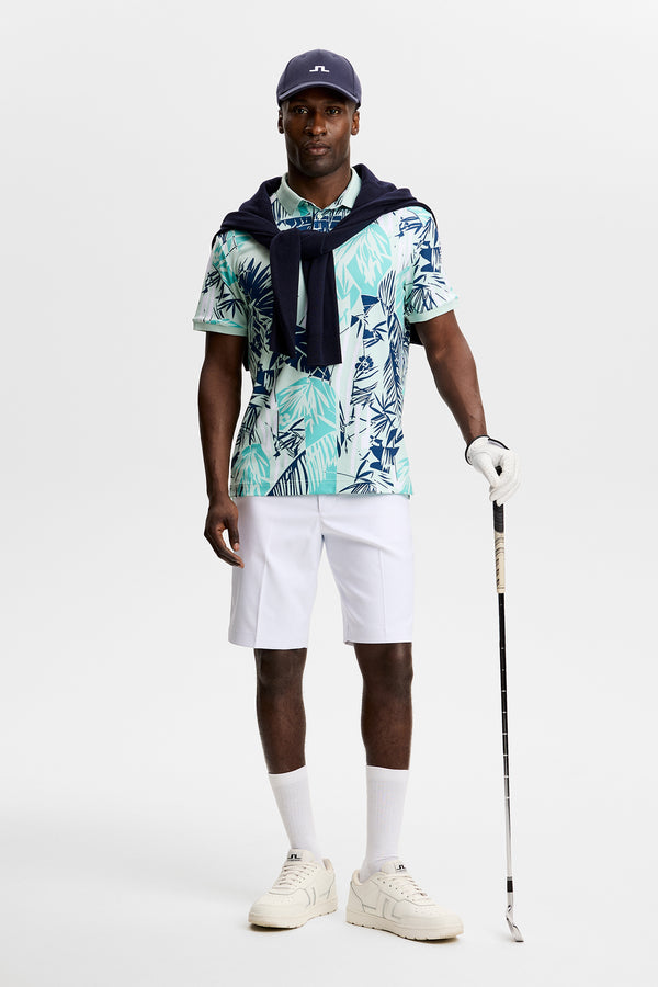 Tour Tech Print Polo / Grove Blue L