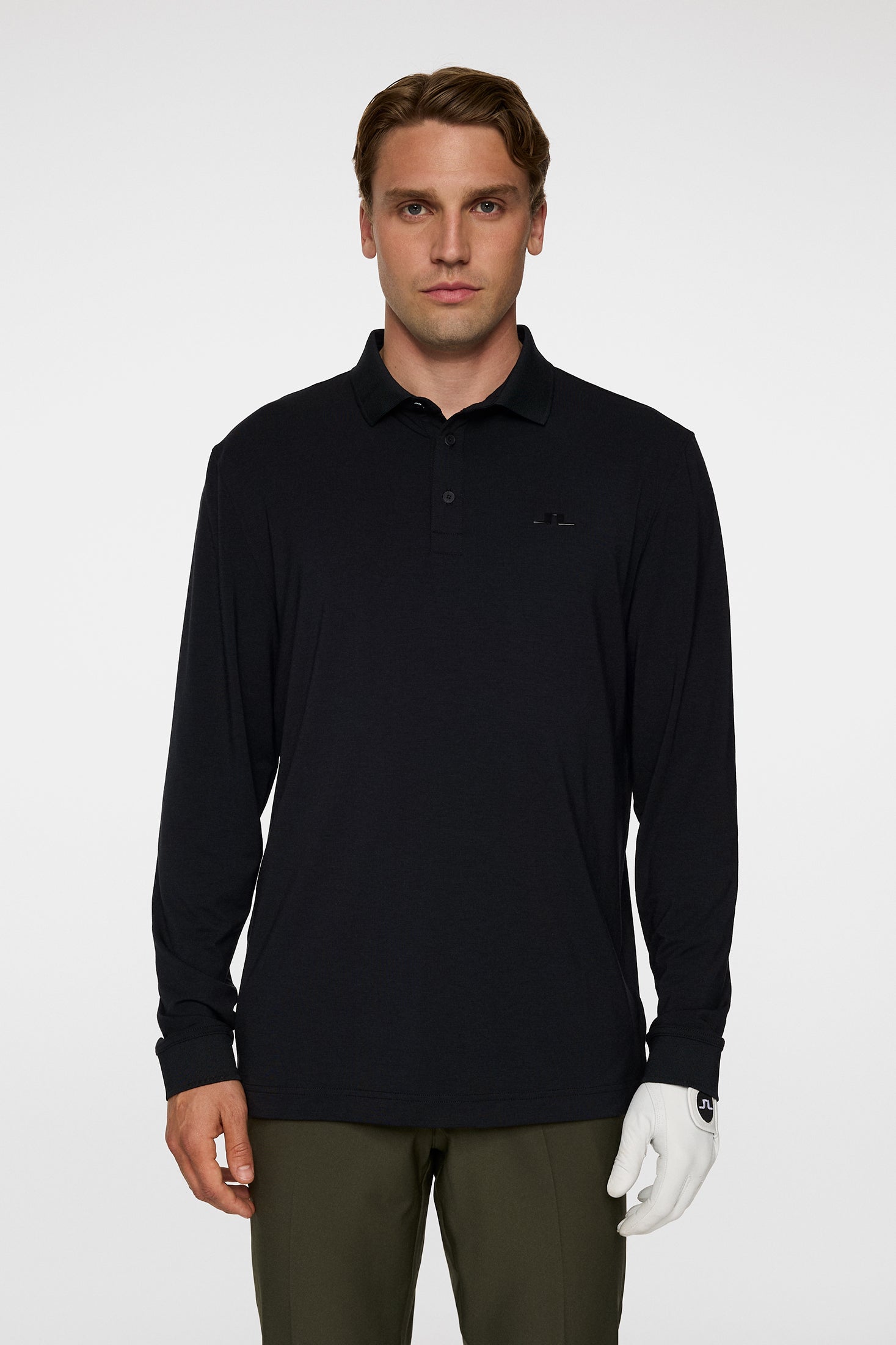 トップス KDG POLO LS SHIRT BLACK Helios Long Sleeve Polo Shirt