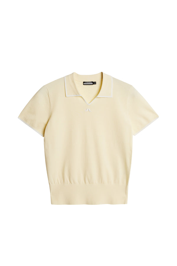 Malva Knitted Polo Shirt / Lemon Icing