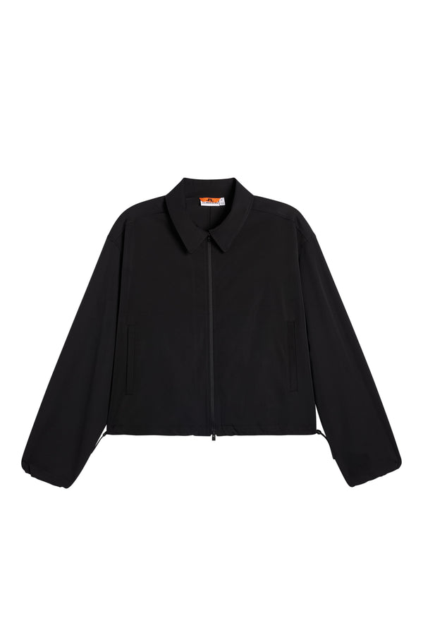 Mellie Tech Drape Overshirt / Black