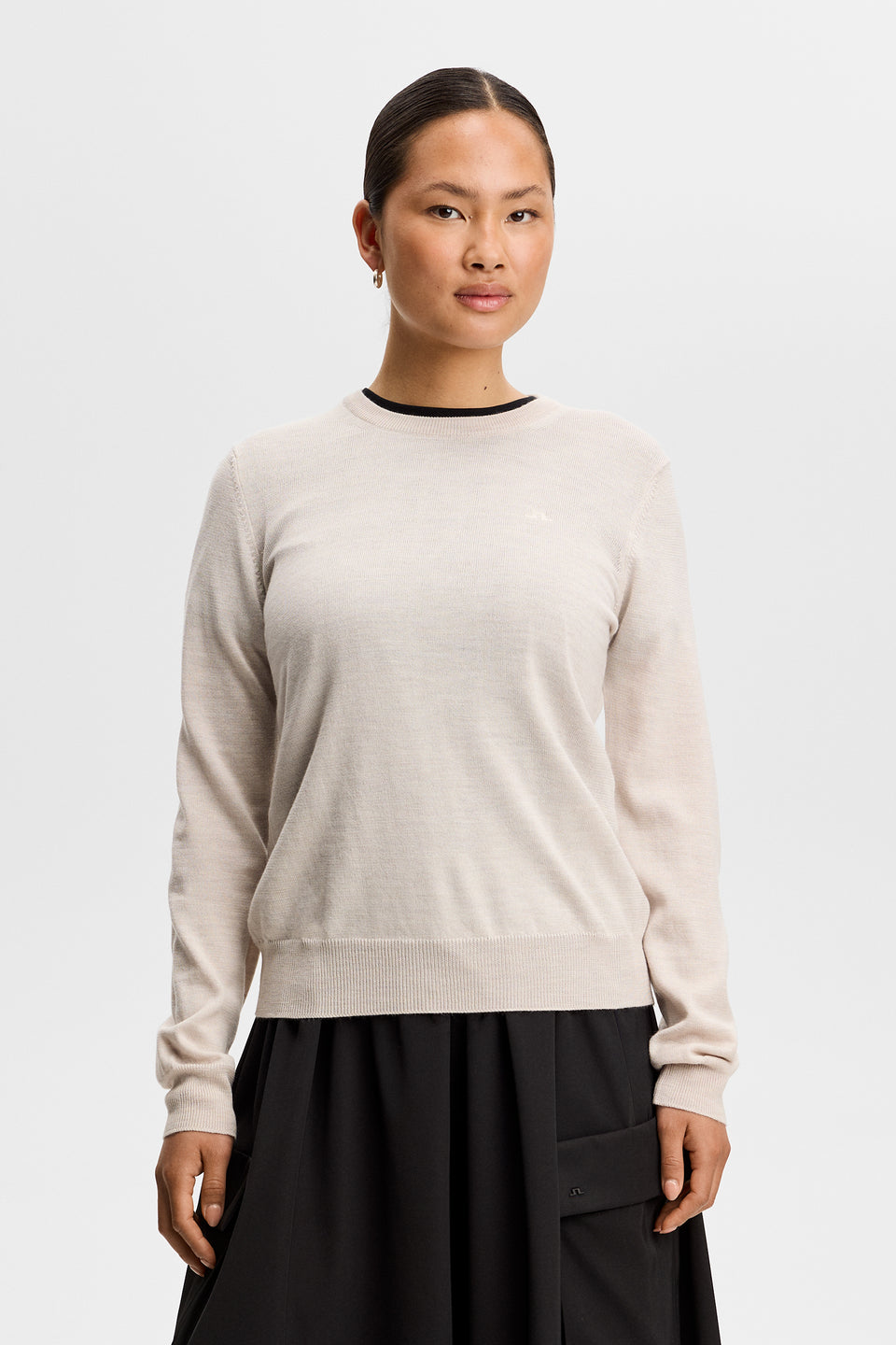 Aria Knitted Sweater / Moonbeam Melange