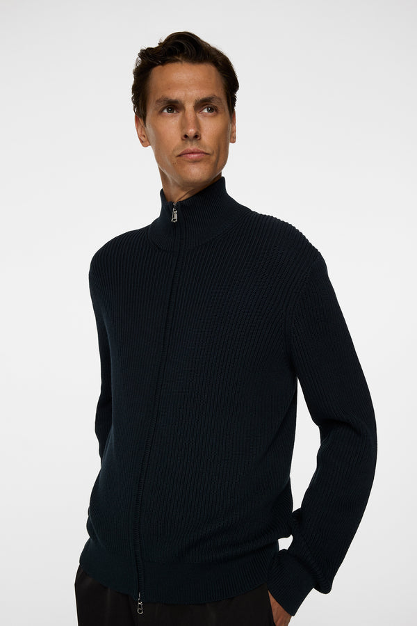 Alexis Full Zip Cardigan / JL Navy